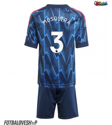 Arsenal Cristhian Mosquera #3 Dětské Venkovní Dres 2025-26 Krátký Rukáv (+ trenýrky)